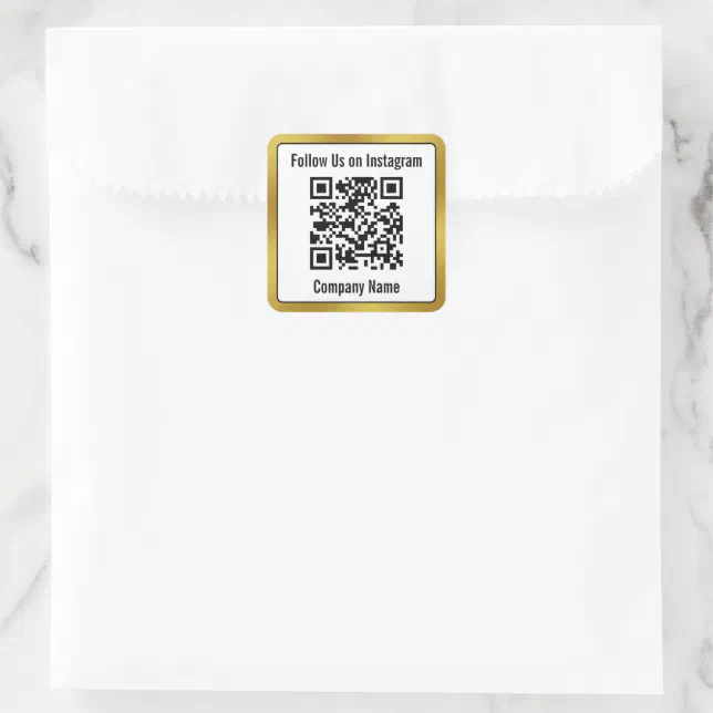 Follow Us on Instagram Business QR Code Template Square Sticker | Zazzle