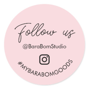 Follow us on Instagram Package Sticker