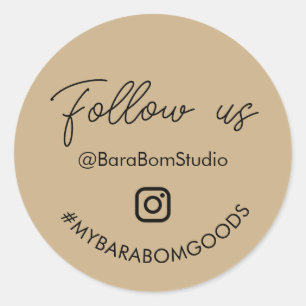 Follow us on Instagram Package Sticker