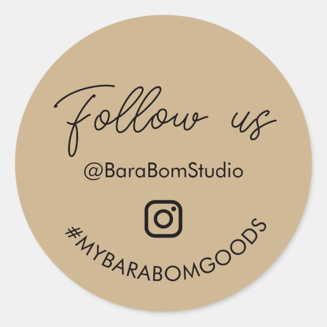 Follow us on Instagram Package Sticker (Front)