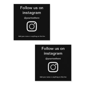 Follow Us On Instagram Social Media Networking Square Business Card