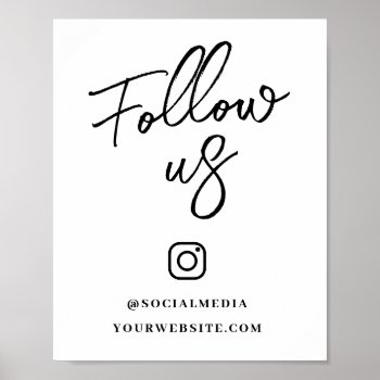 Follow Us Social Media Sign by businessessentials at Zazzle