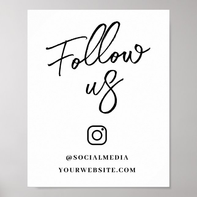 Follow Us Social Media Sign (Front)