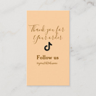 follow us tiktok username social media add QR text Business Card
