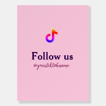 follow us tiktok username social media add QR text