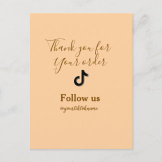follow us tiktok username social media add QR text Postcard