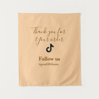 follow us tiktok username social media add QR text Tapestry