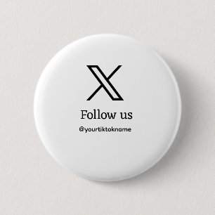 follow us twitter X username social media add QR  Button
