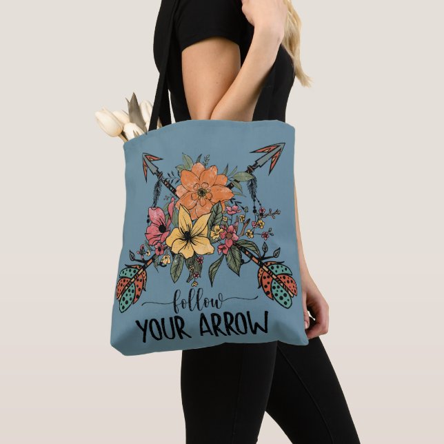 Follow your Arrow  Tote Bag (Close Up)