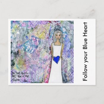 Follow Your Blue Heart Postcard by KaliParsons at Zazzle