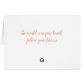 Follow your Dreams card (Back Horizontal)