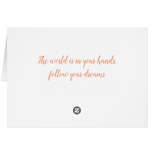 Follow your Dreams card (Back Horizontal)