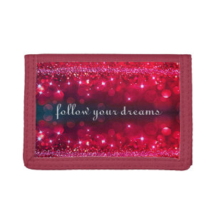 Follow Your Dreams Cherry Sparkle Photo Wallet