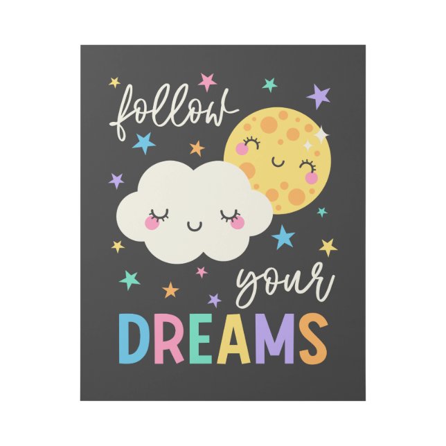 Follow Your Dreams | Cloud & Moon Gallery Wrap (Front)