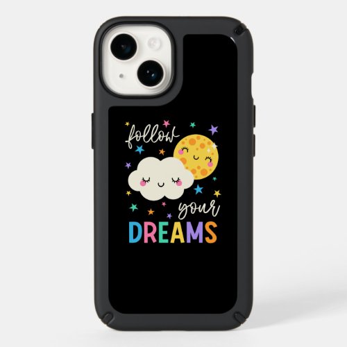 Follow Your Dreams  Cloud  Moon Speck iPhone 14 Case