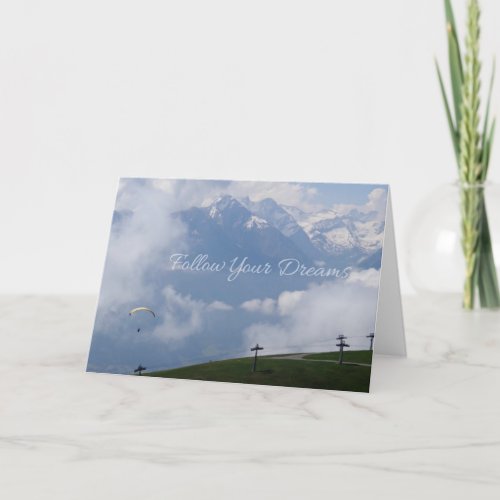 Follow Your Dreams custom greeting cards