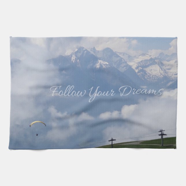 Follow Your Dreams custom kitchen towels (Horizontal)