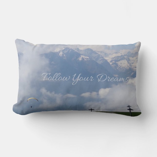 Follow Your Dreams custom throw pillow (Front)