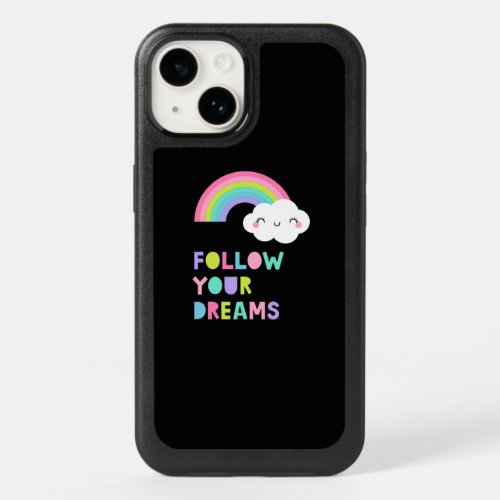 Follow Your Dreams Cute Rainbow Cloud OtterBox iPhone 14 Case