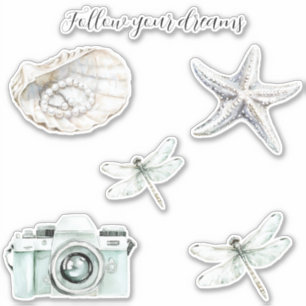Follow Your Dreams Dragonflies Sticker