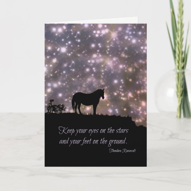 Follow Your Dreams, Famous Quote,Teddy Roosevelt Card (Front)