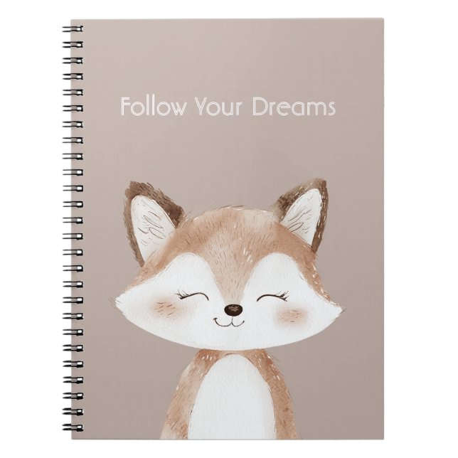 Follow Your Dreams Fox Notebook (Front)