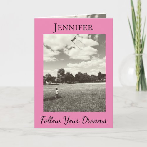 Follow Your Dreams Graduation Inspiration Verse Card