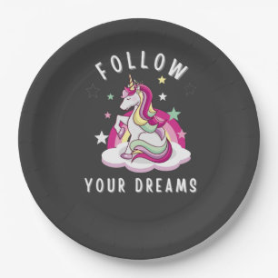 Follow Your Dreams My Unicorn Birthday Paper Plates