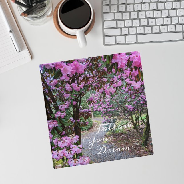 Follow Your Dreams Quote Floral Garden Path 3 Ring Binder (In Situ Office)