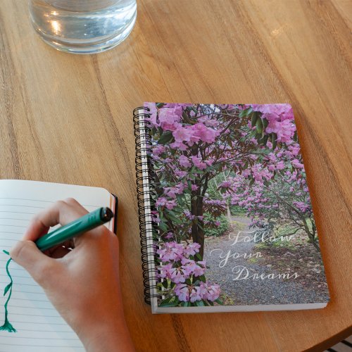 Follow Your Dreams Quote Garden Path Notebook