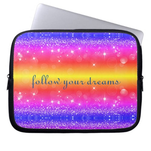 Follow Your Dreams Rainbow Electronics Bag