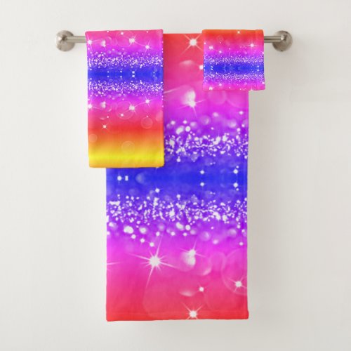 Follow Your Dreams Rainbow Sparkle Towel Set