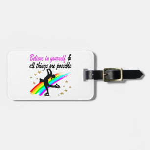 FOLLOW YOUR FIGURE SKATING DREAMS DESIGN LUGGAGE TAG