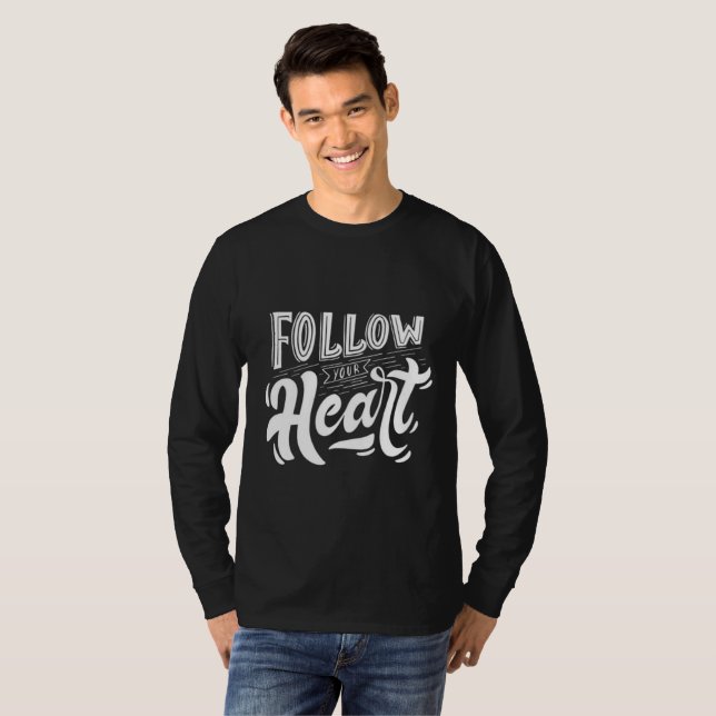 Follow Your Heart - Bold Artisan Script Men's Tee (Front Full)