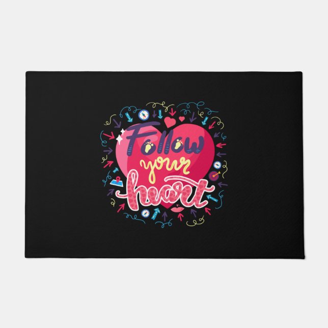 Follow Your Heart Doormat (Front)