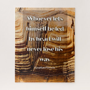 Follow your heart Inspirational Egyptian Proverb Jigsaw Puzzle