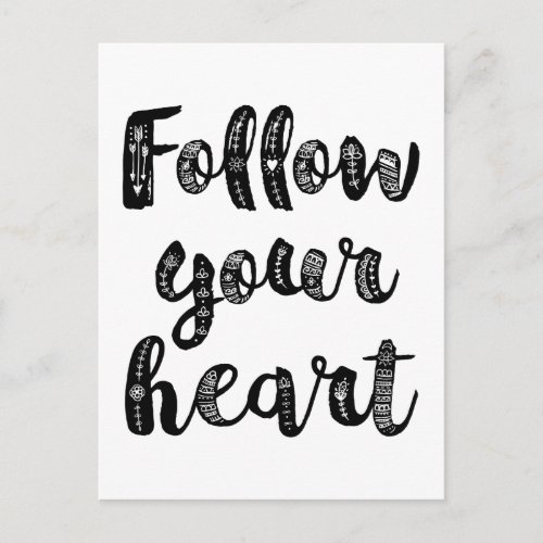 Follow Your Heart Postcard