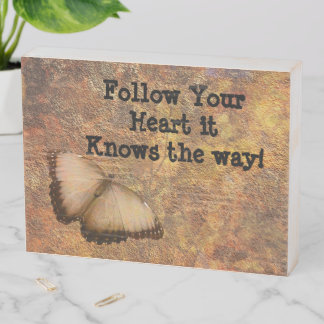 "Follow Your Heart" Rustic Decor Sign
