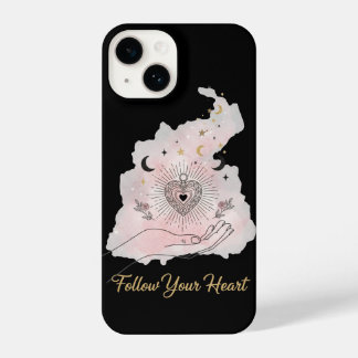 Follow Your Heart - Sacred Heart Celestial Magic iPhone 14 Case