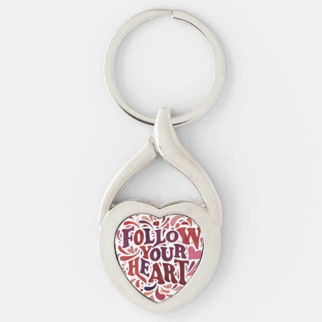 Follow Your Heart - Twisted Heart Keychain (Front)