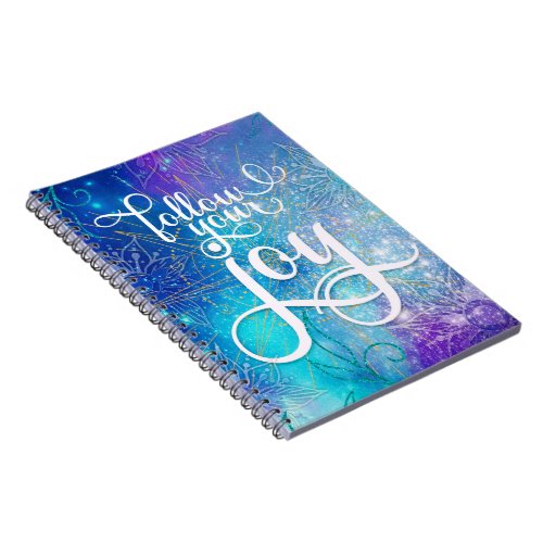 Follow Your Joy _ Aqua Affirmation Artistry Notebook