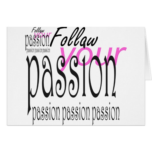Follow your passion cards (Front Horizontal)