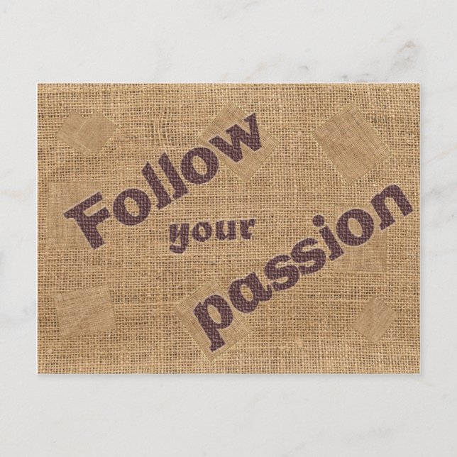 Follow your passion Motivational Quote Postcard (Front)