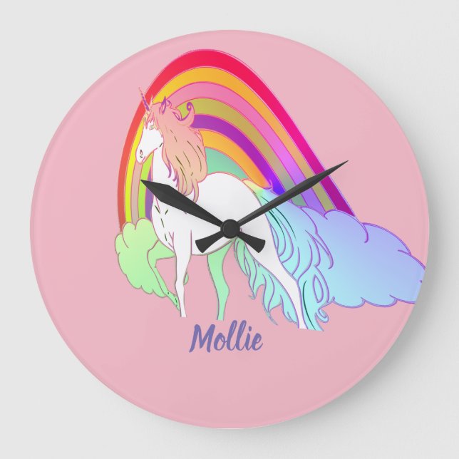 Follow Your Unicorn Large Clock (Front)