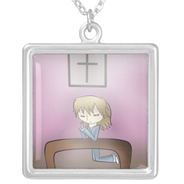 Follower Silver Plated Necklace (Front)