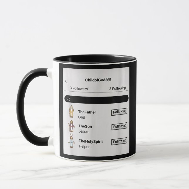 Following The Father Son and The Holy Spirit  Mug (Left)