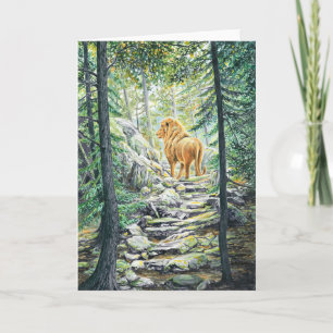 Following the Lion - Letterpress Thank You Card