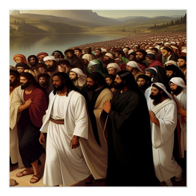 Following the Savior Christian Art Poster (Front)