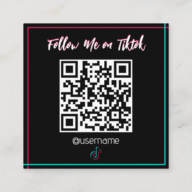 FollowMe Personal Social Media QR Code Card (Back)