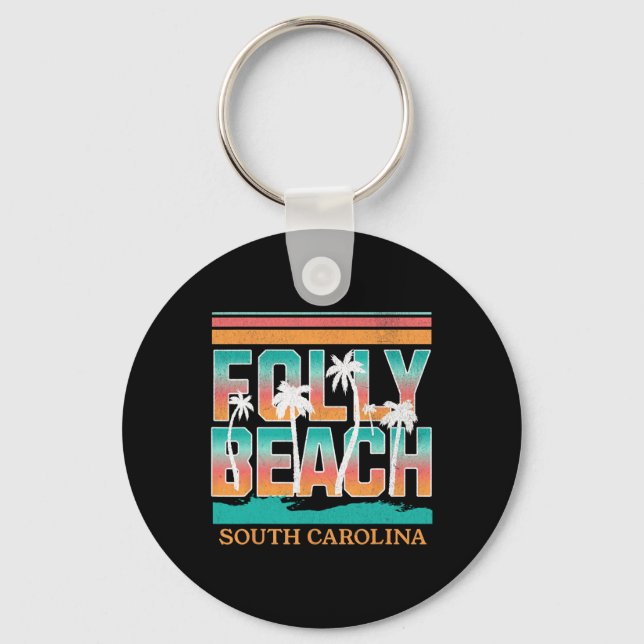Folly Beach _3  Keychain (Front)